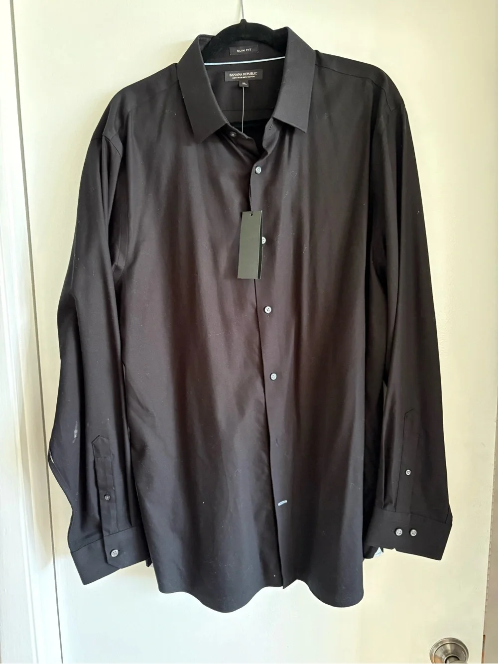 Banana Republic Black Long-Sleeve Dress Shirt
